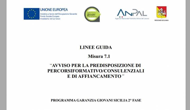 Immagine articolo: Ampliata la platea di chi può partecipare a Garanzia Giovani 2 - Misura 7.1 dedicata alla realizzare percorsi formativi e di affiancamento