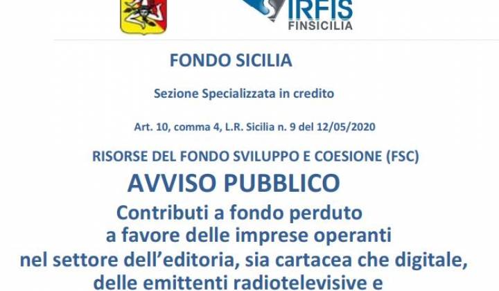Immagine articolo: Contributi fondo perduto in Sicilia a favore delle imprese dell’editoria,  della comunicazione e testate online