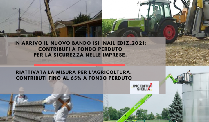 Immagine articolo: Bando ISI INAIL 2021. Dal 2022 possibile ricevere contributi 65% fondo perduto per investire sulla sicurezza sul lavoro