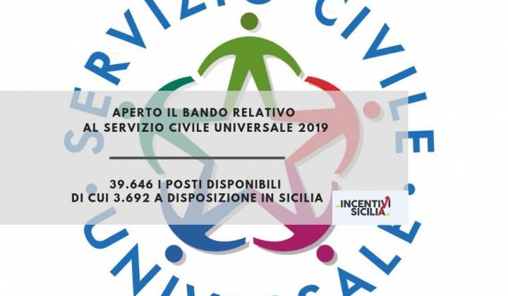 Immagine articolo: Nuovo bando Servizio Civile 2019: 39.646 i posti disponibili di cui 3.692 a disposizione in Sicilia