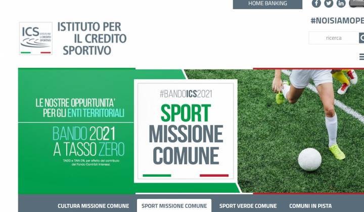 Immagine articolo: Sport Missione Comune 2021: 130 milioni € per riqualificare impianti sportivi