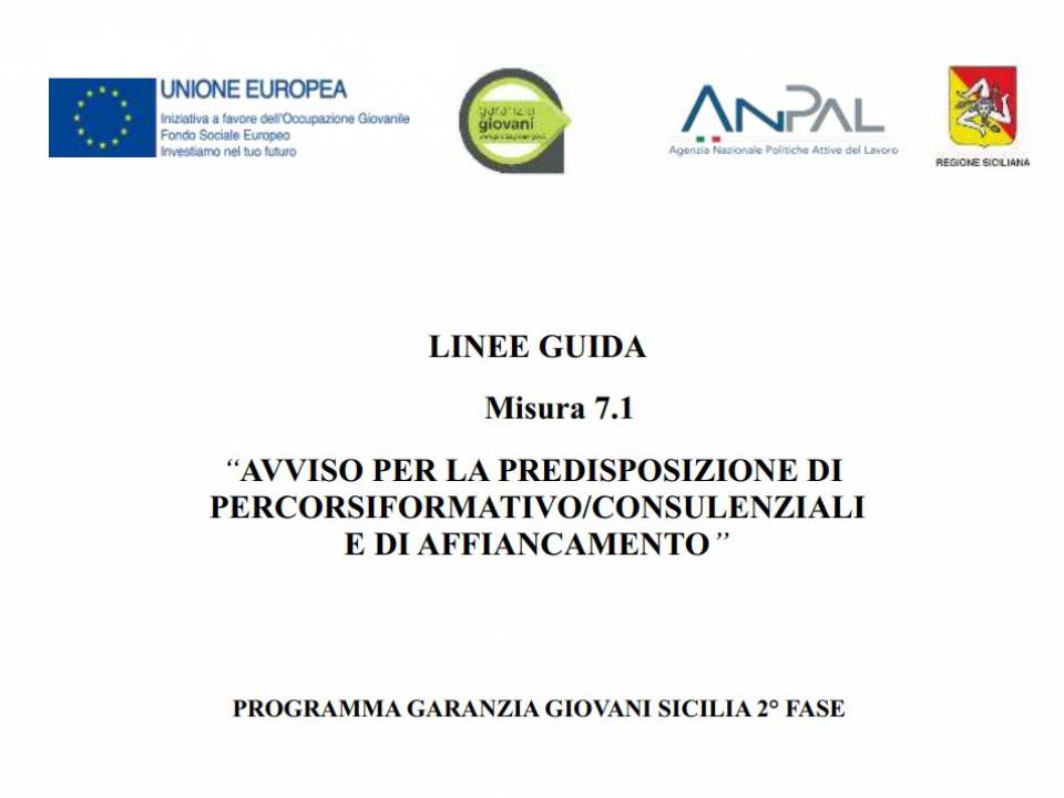 Immagine articolo: Ampliata la platea di chi può partecipare a Garanzia Giovani 2 - Misura 7.1 dedicata alla realizzare percorsi formativi e di affiancamento