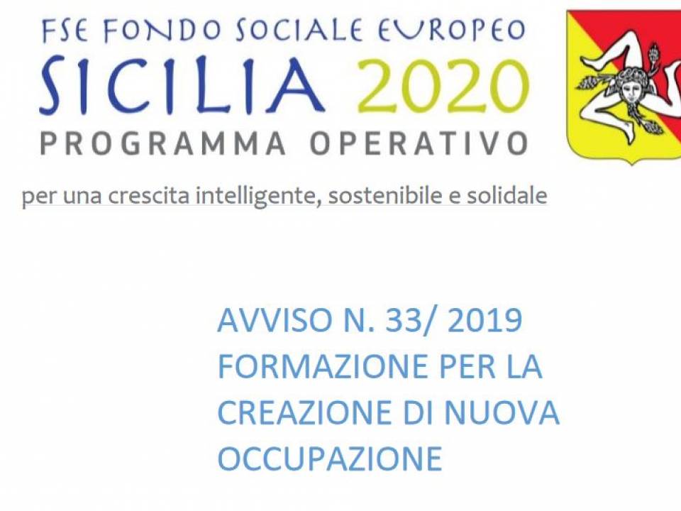 Immagine articolo: Contributi per realizzare percorsi formativi che favoriscano la creazione di nuova occupazione grazie all'Avviso 33/2019 FSE Sicilia