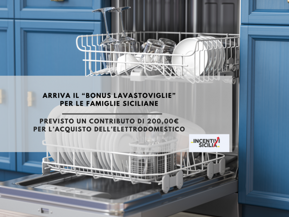 Immagine articolo: Al via il "Bonus Lavostoviglie" per le famiglie siciliane per contrastare lo spreco d'acqua