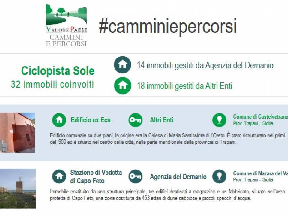 Immagine articolo: Concessione di masserie e case cantoniere a cooperative ed associazioni con il bando #camminiepercorsi: 7 immobili disponibili in Sicilia