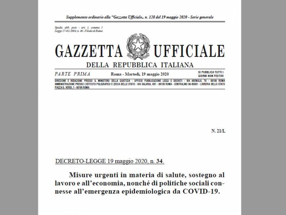 Immagine articolo: Pubblicato dal governo il Decreto Rilancio: ecco il testo completo composto da 266 articoli