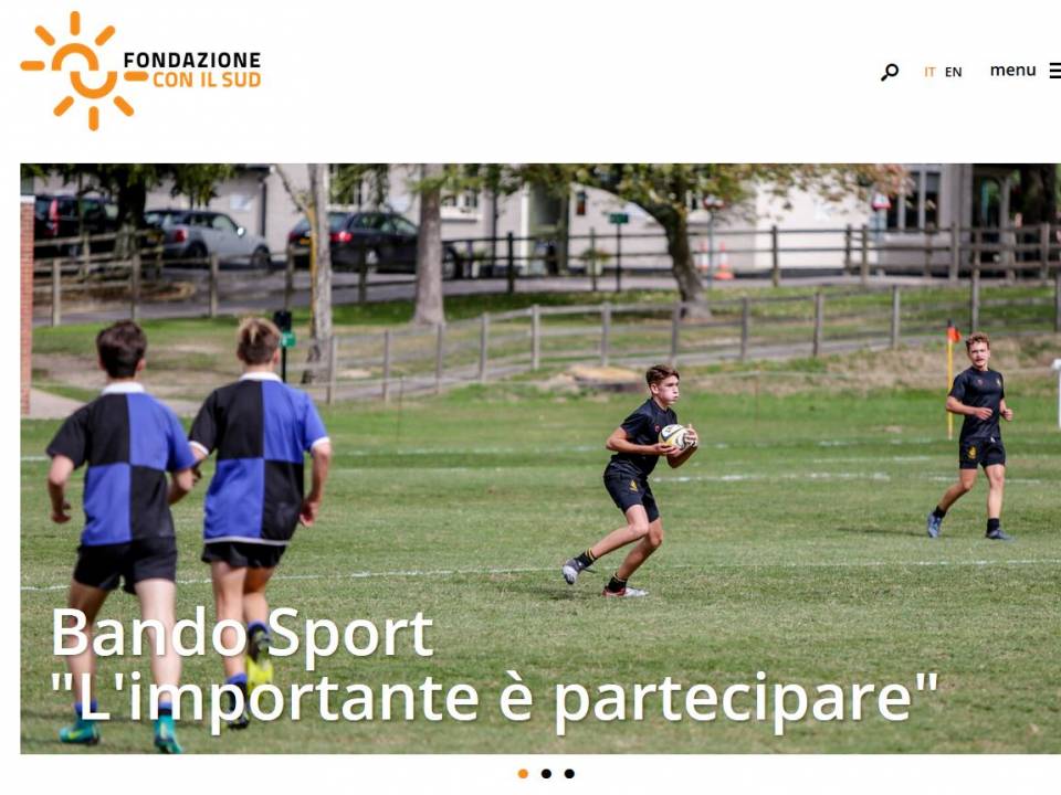 Immagine articolo: Con il bando “Sport – l’importante è partecipare” 2,3 mil.€ per progetti che diffondano la pratica sportiva al SUD