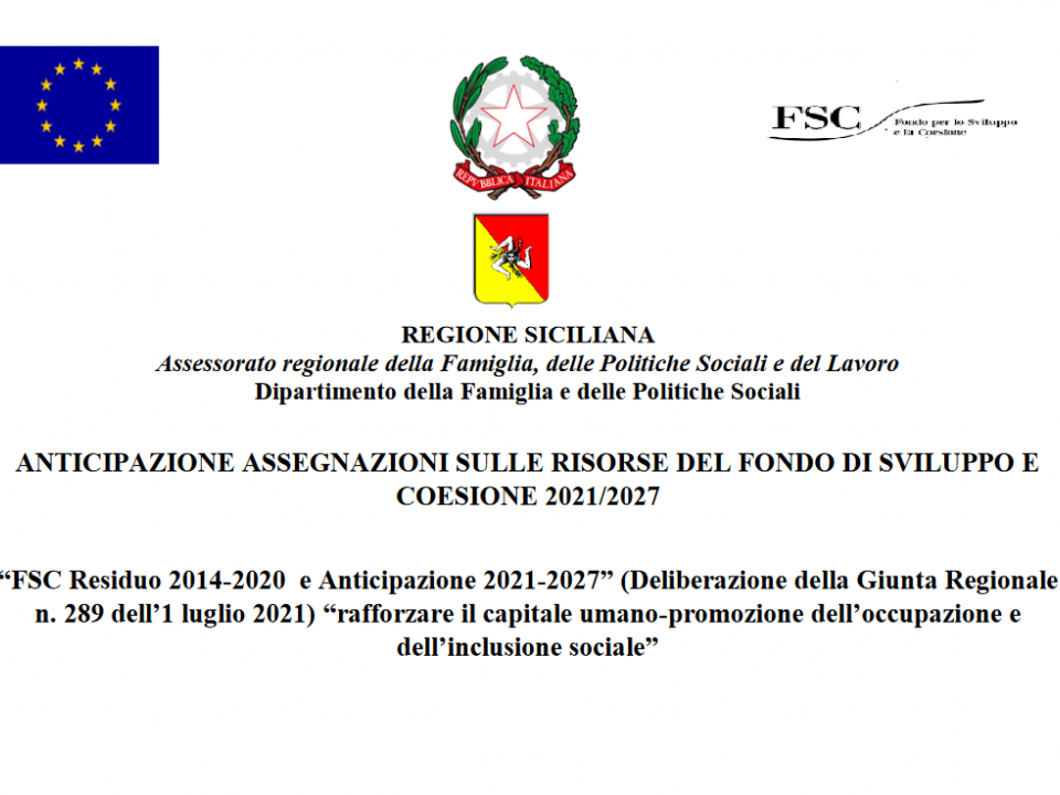 Immagine articolo: Finanziamento 100% fondo perduto per i comuni siciliani per realizzare/migliorare centri ludici, centri diurni per minori e asili