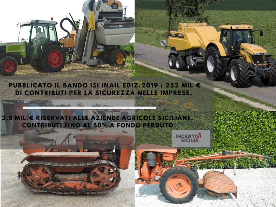 Immagine articolo: Contributi fino al 50% fondo perduto alle imprese agricole per l'acquisto di trattori e macchine agricole