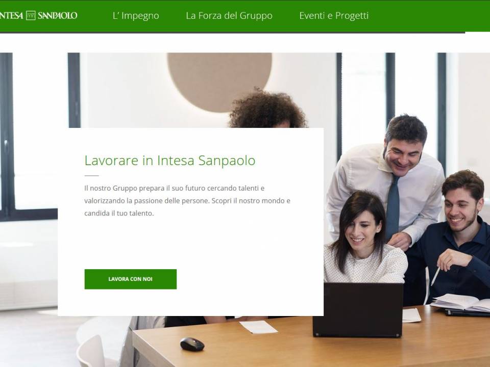Immagine articolo: Offerte lavoro: Intesa Sanpaolo ricerca diverse figure professionali