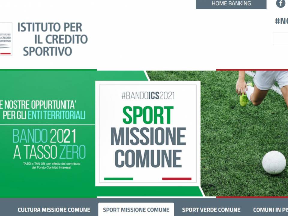 Immagine articolo: Sport Missione Comune 2021: 130 milioni € per riqualificare impianti sportivi