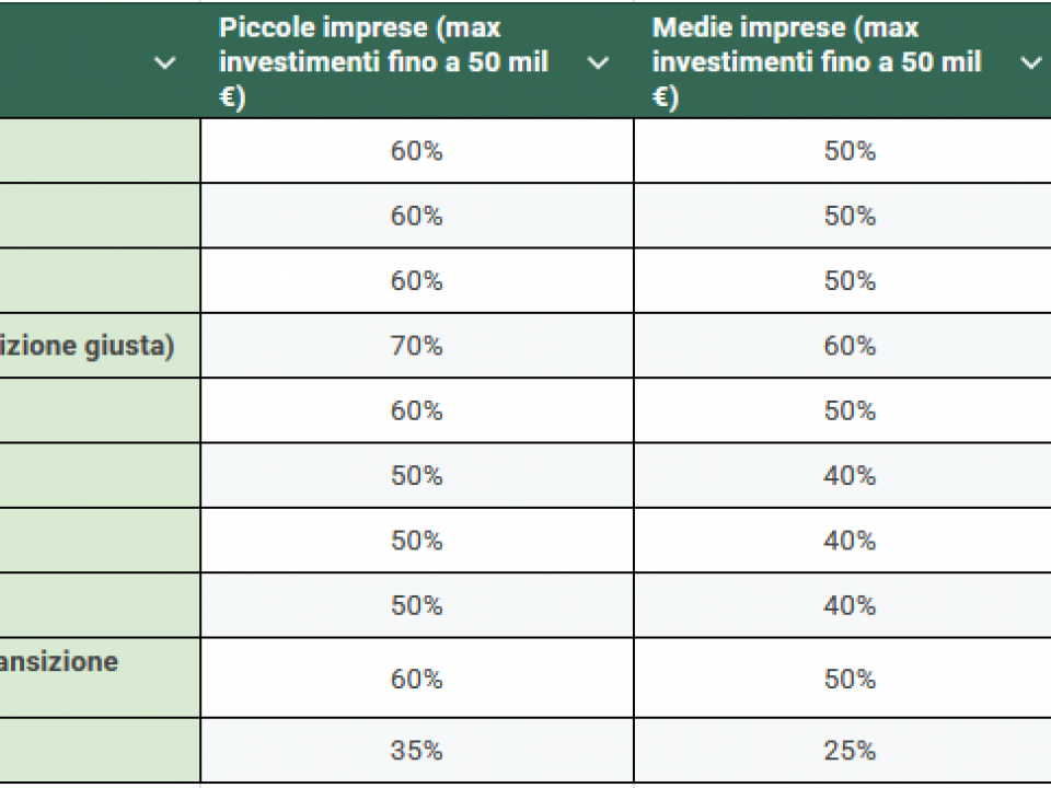 Immagine articolo: tabella zes 2025